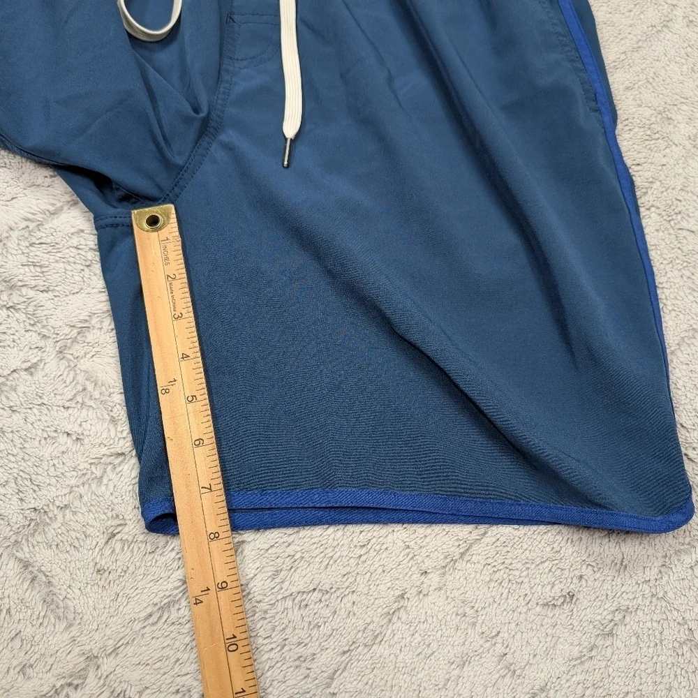 Fair Harbor Shorts Mens XXL Blue Navy Anchor Lined Hybrid Swim Trunks Casual
